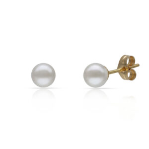 Pendientes oro 18kl perlas shell 5mm