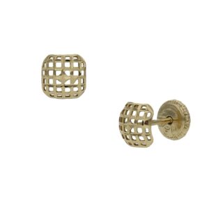 Pendientes oro 18kl cuadrados - 5.50mm