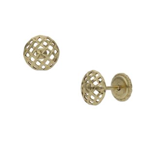 Pendientes oro 18kl redondos - 6mm