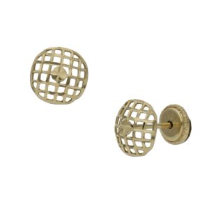 Pendientes oro 18kl redondos - 7mm