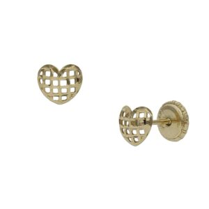 Pendientes oro 18kl corazon - 5mm