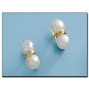 Pendientes oro 18kl con perlas