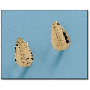Pendientes oro 18kl lagrima tallados
