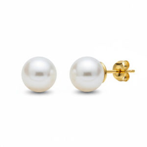 Pendientes oro 18kl perlas cultivadas 9'5 mm