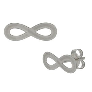 Pendientes oro blanco 18kl infinito