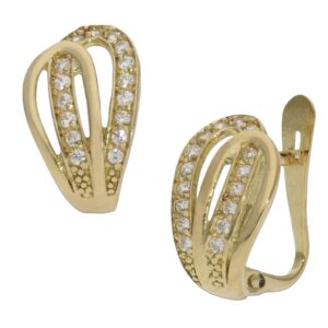 Pendientes oro 18kl circonitas