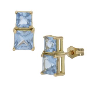 Pendientes oro 18kl azul