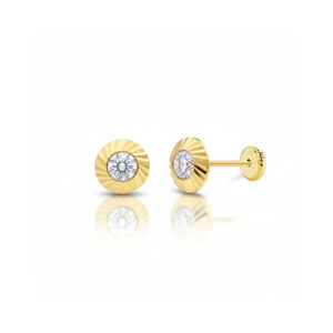 Pendientes oro 18kl redondos