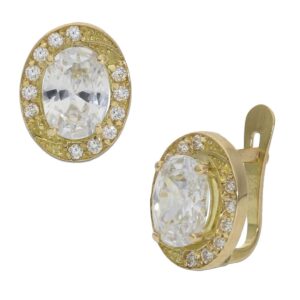 Pendientes oro 18kl circonitas