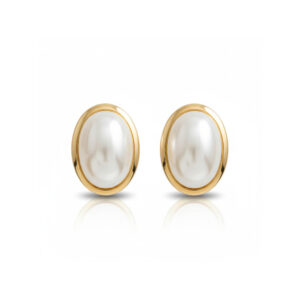 Pendientes oro 18kl perlas - 9x11mm