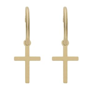 Aros oro 18kl cruz - 5.50mm