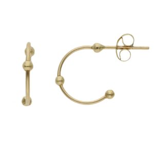 Aros oro 18kl bolas - 6mm