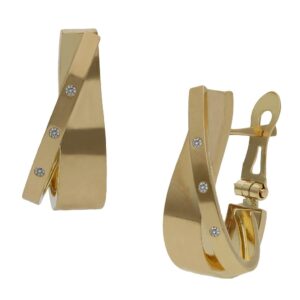 Pendientes oro 18kl circonitas - 9x20mm
