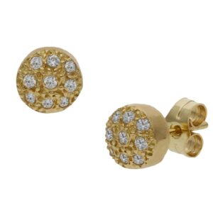 Pendientes oro 18kl circonitas - 7mm