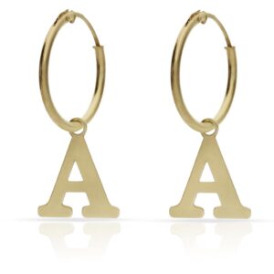 Aros oro 18kl letra