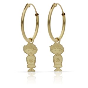 Aros oro 18kl niño