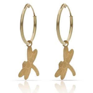 Aros oro 18kl libelula