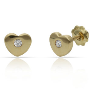 Pendientes oro 18kl corazones