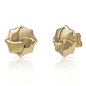 Pendientes oro 18kl octogono nudo - 12mm