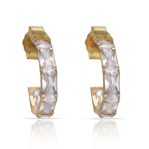 Aros oro 18kl circonitas - 11mm