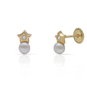 Pendientes oro 18kl estrella