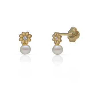Pendientes oro 18kl margarita