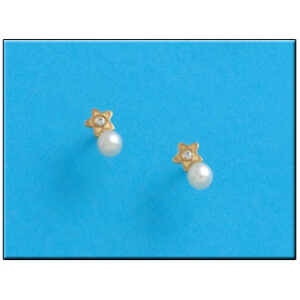 Pendientes oro 18kl estrellas