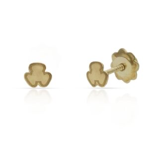 Pendientes oro 18kl trebol