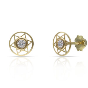 Pendientes oro 18kl estrellas