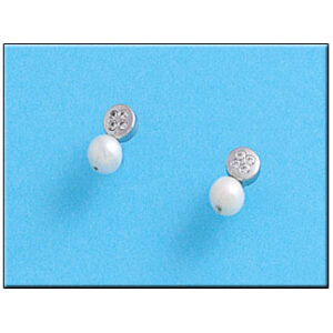 Pendientes oro blanco 18kl circulos