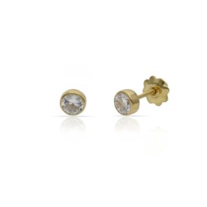 Pendientes oro 18kl redondos