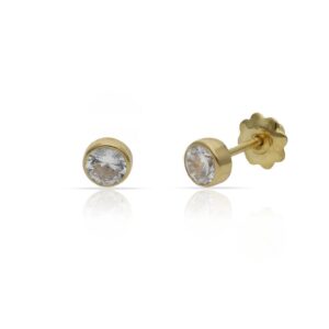 Pendientes oro 18kl redondos