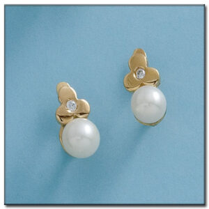 Pendientes oro 18kl perlas