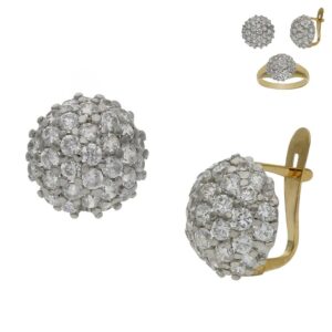 Pendientes oro 18kl circonitas