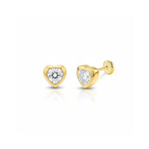 Pendientes oro 18kl corazon