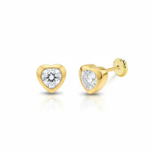 Pendientes oro 18kl corazon