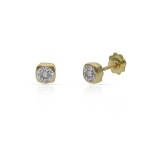 Pendientes oro 18kl cuadrados
