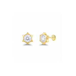 Pendientes oro 18kl estrellas