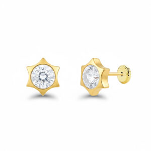 Pendientes oro 18kl estrellas