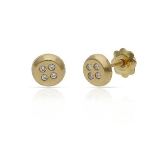 Pendientes oro 18kl redondos