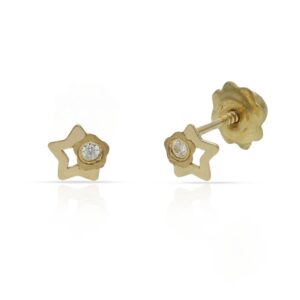 Pendientes oro 18kl estrellas