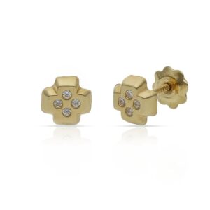 Pendientes oro 18kl circonitas