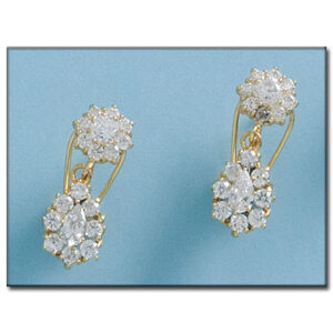 Pendientes oro 18kl circonitas