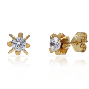 Pendientes oro 18kl circonitas