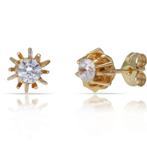 Pendientes oro 18kl circonitas