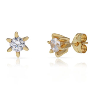 Pendientes oro 18kl circonitas