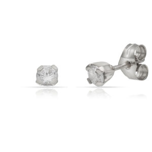 Pendientes oro blanco 18kl circonitas