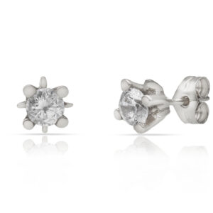 Pendientes oro blanco 18kl circonitas
