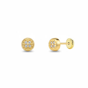 Pendientes oro 18kl redondos