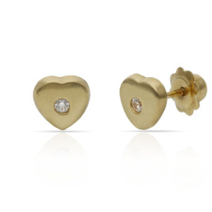 Pendientes oro 18kl corazon